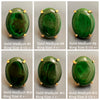 Malachite oval cabochon ring