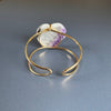 Amethyst slice heart bracet