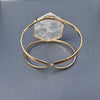 Medium crystal hexagon cuff bracelet