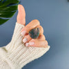 Moss agate mixed-shape cabochon rings