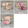 Amethyst double terminated crystal bangle bracelet