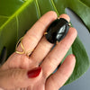 Black onyx oval ring