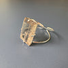 Smoky quartz faceted rectangle cuff bracelet
