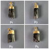 Raw black tourmaline pendant