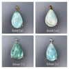 Larimar pear-shaped pendant