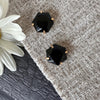 Black onyx hexagon studs