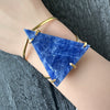 Sodalite triangle cuff bracelet
