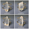 Chunky Lemurian crystal statement cuff bracelet