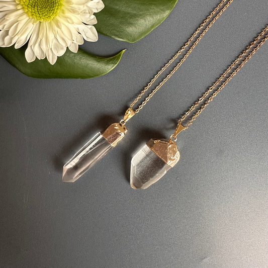 Medium lemurian point pendant