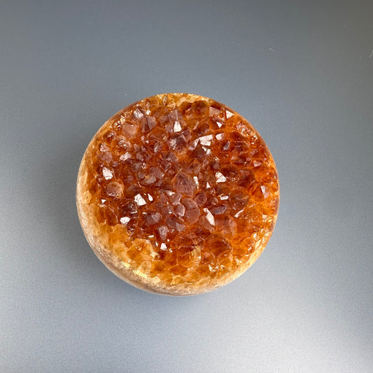 Druzy citrine sphere