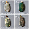 Moss agate mixed shape cabochon pendant
