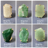 Freeform faceted green quartz crystal ring