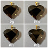 Black obsidian faceted heart pendant