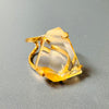 Golden healer freeform faceted ring