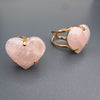 Rose quartz heart ring