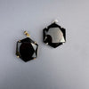 Black obsidian hexagon pendant