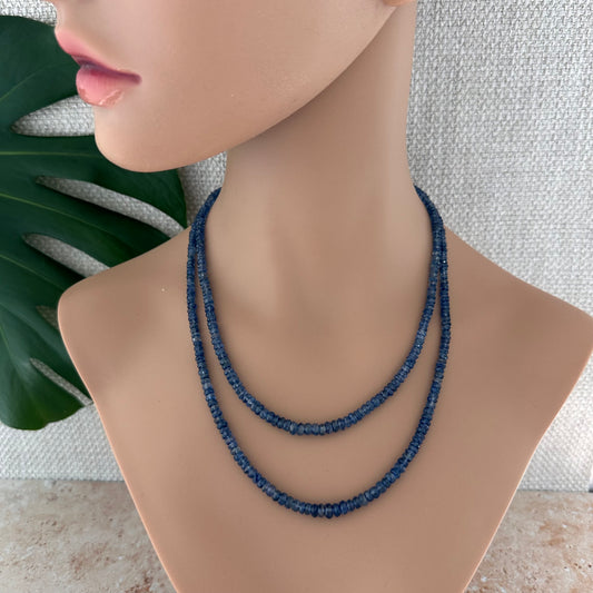 Blue kyanite necklace