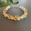 Shaded citrine onion drops bracelet