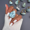 Larimar pear-shaped ring