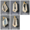 Freeform faceted lemurian crystal pendant