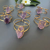Raw amethyst cuff bracelet