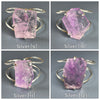Amethyst freeform faceted cuff bracelet