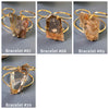 Chunky freeform faceted garden quartz statement cuff bracelet