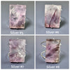 Large faceted rectangle purple amethyst crystal cuff bracelet