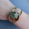 Mookaite teardrop cuff bracelet