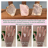 Freeform faceted rose quartz ring