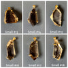 Freeform faceted smoky quartz statement necklace