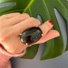 Smoky quartz oval ring