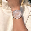 Crystal circle cuff bracelet