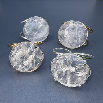 Crystal circle cuff bracelet