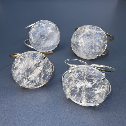 Crystal circle cuff bracelet