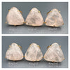Rose quartz puffy triangle ring