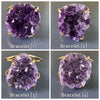 Druzy amethyst crystal cluster cuff bracelet