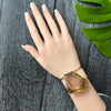 Freeform faceted bulky smoky quartz cuff bracelet