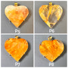 Golden healer faceted heart pendant