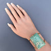 Amazonite baguette cuff bracelet