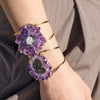 Amethyst stalactite cuff bracelet