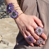 Amethyst stalactite cuff bracelet