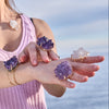 Large druzy amethyst rosette statement ring