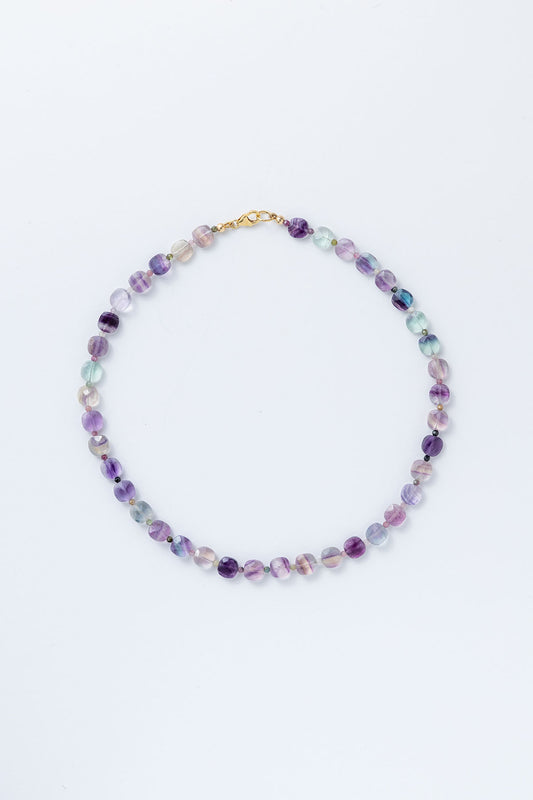 Fluorite Cuison Beads Choker