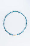 14-Karat Gold London Blue Topaz & Emerald Interlocking Necklace