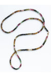 multicolor tourmaline heishi double wrap necklace