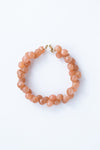 peach moonstone onion drops bracelet