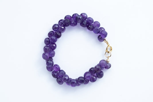 purple amethyst onion drops bracelet