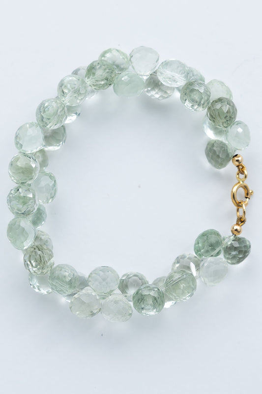 Gemstone Onion Drops Beaded Bracelet