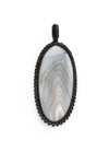 Botswana agate macramé pendant
